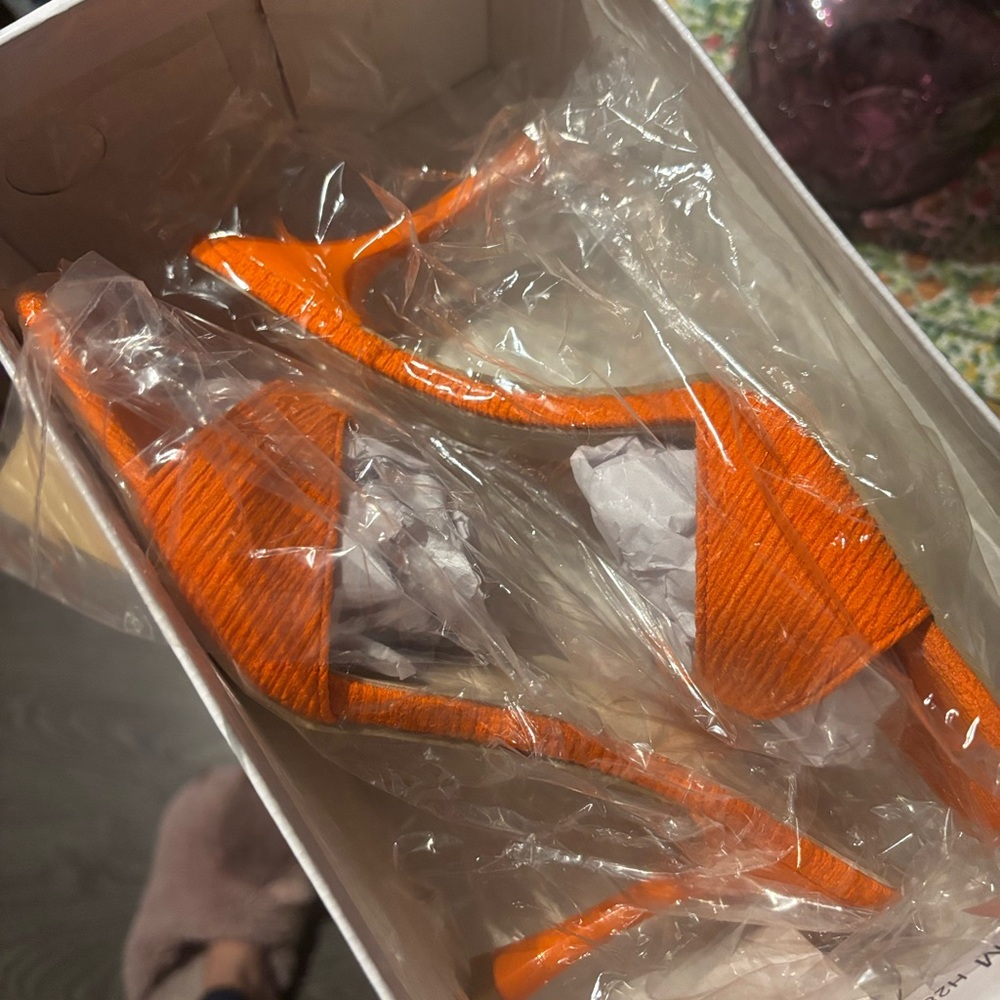 SHEIN Vibrant Orange Heels